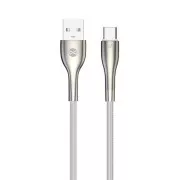 Cablu de date Forever Sleek USB/USB-C 1m 3A alb