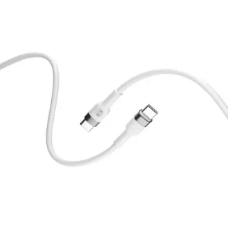 Cablu de date Forever Flexible USB-C/USB-C 2m 60W alb