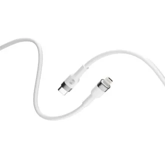 Cablu de date Forever Flexible USB-C/Lightning 1m 20W alb