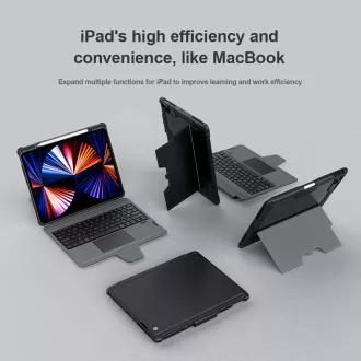 Husă cu tastatură Nillkin Bumper Combo pentru iPad Pro 12.9 2020/2021/2022/ Air 13 2024/2025, neagră Husă cu tastatură Nillkin Bumper Combo pentru iPad Pro 12.9 2020/2021/2022/ Air 13 2024/2025, neagră