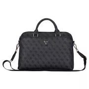 Geantă pentru laptop Guess PU 4G cu logo triunghiular 13/14/15" neagră
