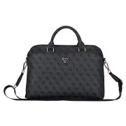 Geantă pentru laptop Guess PU 4G cu logo triunghiular 13/14/15" neagră