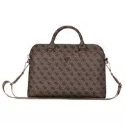 Geantă pentru laptop Guess PU 4G cu logo triunghiular 13/14/15" maro