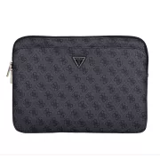 Husă Guess PU 4G Triangle Logo pentru Notebook 14" Neagră