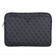 Husă Guess PU 4G Triangle Logo pentru Notebook 14" Neagră