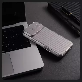 Husa din spate Nillkin CamShield PRO pentru Apple iPhone 16 Pro Max, gri titan
