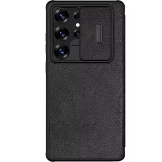Carcasă Nillkin Qin Book PRO pentru Samsung Galaxy S25 Ultra, neagră