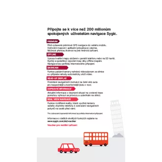 Voucher Sygic - Europa - Premium, Vizualizare reală, Trafic, toată viața