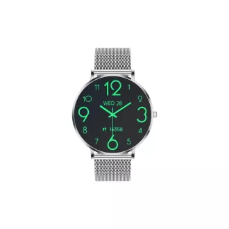 CARNEO Phoenix HR+ a doua generație/41 mm/argintiu/bandă elegantă/argintiu