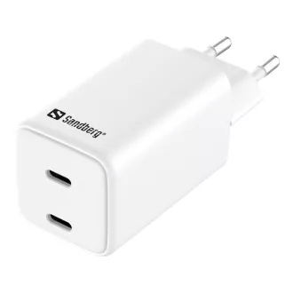 Încărcător Sandberg AC Dual USB-C PD65W EU