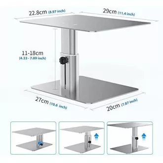 Suport reglabil pentru monitor Nillkin HighDesk, argintiu