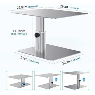 Suport reglabil pentru monitor Nillkin HighDesk, argintiu