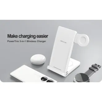 Încărcător fără fir Nillkin PowerTrio 3 în 1 pentru Huawei Watch White - Utilizat