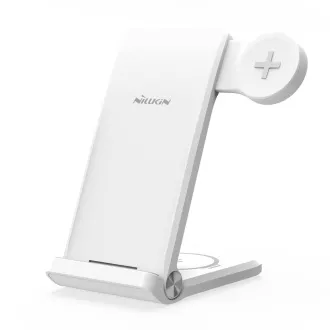 Încărcător fără fir Nillkin PowerTrio 3 în 1 pentru ceas Samsung alb