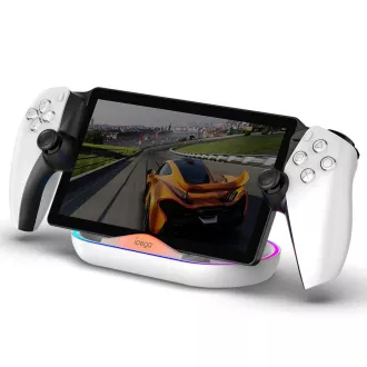 Dock încărcător iPega P5P02 cu RGB pentru telecomandă Playstation Portal Alb