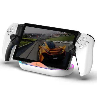 Dock încărcător iPega P5P02 cu RGB pentru telecomandă Playstation Portal Alb Dock încărcător iPega P5P02 cu RGB pentru telecomandă Playstation Portal Alb