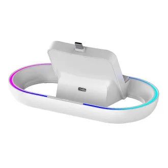 Dock încărcător iPega P5P02 cu RGB pentru telecomandă Playstation Portal Alb Dock încărcător iPega P5P02 cu RGB pentru telecomandă Playstation Portal Alb