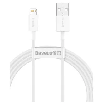 Baseus CALYS-B02 Cablu de încărcare rapidă superior Lightning 2,4A 1,5m alb