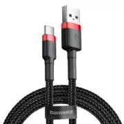 Cablu Cafule Baseus CATKLF-B91 USB-C 3A 1m Roșu/Negru