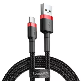 Cablu Cafule Baseus CATKLF-B91 USB-C 3A 1m Roșu/Negru