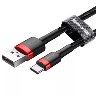 Cablu Cafule Baseus CATKLF-B91 USB-C 3A 1m Roșu/Negru