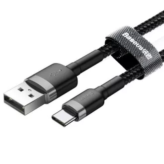 Cablu Cafule Baseus CATKLF-BG1 USB-C 3A 1m Gri/Negru