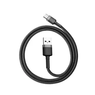 Cablu Cafule Baseus CATKLF-BG1 USB-C 3A 1m Gri/Negru
