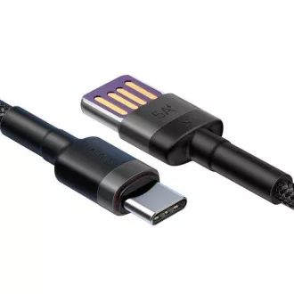 Baseus CATKLF-PG1 Cafule Cablu de date de incarcare rapida USB dublu fata la USB 40W 1m gri/negru
