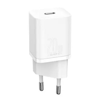 Încărcător rapid Baseus CCSUP-B02 Super Si USB-C 20W Alb