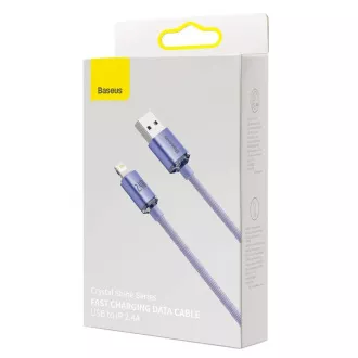 Cablu de date Baseus CAJY000005 Crystal Shine Series USB - Lightning 20W 1.2m violet