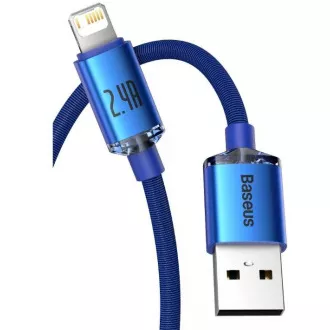 Cablu de date Baseus CAJY000003 Crystal Shine Series USB - Lightning 20W 1.2m Albastru Cablu de date Baseus CAJY000003 Crystal Shine Series USB - Lightning 20W 1.2m Albastru