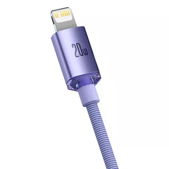 Cablu de date Baseus CAJY000205 Crystal Shine Series USB-C - Lightning 20W 1,2m violet