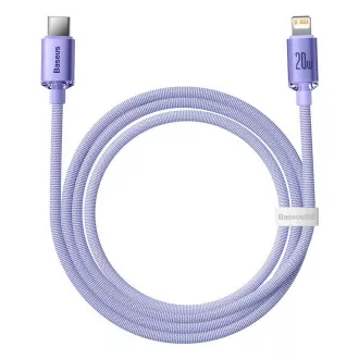 Cablu de date Baseus CAJY000205 Crystal Shine Series USB-C - Lightning 20W 1,2m violet