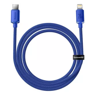 Cablu de date Baseus CAJY000203 Crystal Shine Series USB-C - Lightning 20W 1,2m Albastru