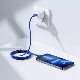 Cablu de date Baseus CAJY000203 Crystal Shine Series USB-C - Lightning 20W 1,2m Albastru
