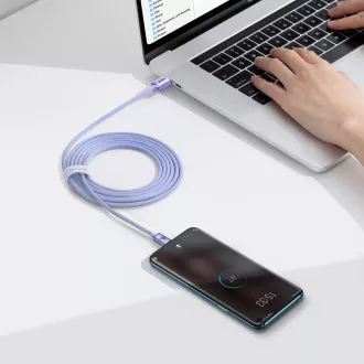 Cablu de date Baseus CAJY000705 Crystal Shine Series USB-C - USB-C 100W 2m violet
