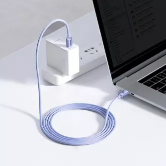 Cablu de date Baseus CAJY000705 Crystal Shine Series USB-C - USB-C 100W 2m violet