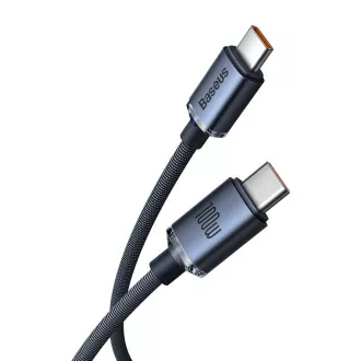 Cablu de date Baseus CAJY000701 Crystal Shine Series USB-C - USB-C 100W 2m negru