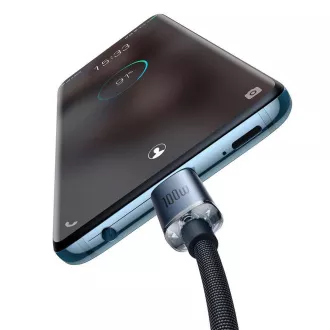 Cablu de date Baseus CAJY000701 Crystal Shine Series USB-C - USB-C 100W 2m negru