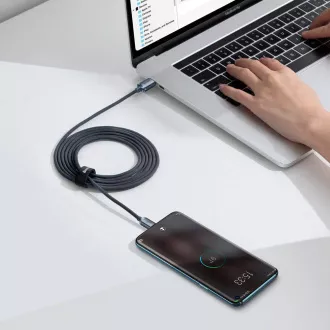 Cablu de date Baseus CAJY000701 Crystal Shine Series USB-C - USB-C 100W 2m negru