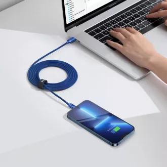 Cablu de date Baseus CAJY000703 Crystal Shine Series USB-C - USB-C 100W 2m Albastru