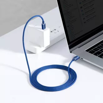 Cablu de date Baseus CAJY000703 Crystal Shine Series USB-C - USB-C 100W 2m Albastru