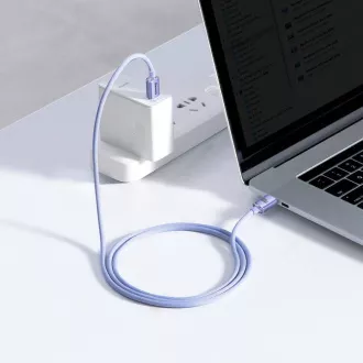 Cablu de date Baseus CAJY000605 Crystal Shine Series USB-C - USB-C 100W 1,2m violet