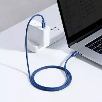 Cablu de date Baseus CAJY000603 Crystal Shine Series USB-C - USB-C 100W 1,2m Albastru