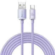 Cablu de date Baseus CAJY000505 Crystal Shine Series USB - USB-C 100W 2m violet