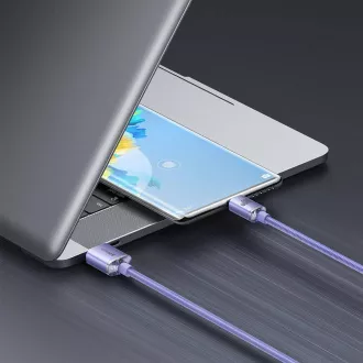 Cablu de date Baseus CAJY000505 Crystal Shine Series USB - USB-C 100W 2m violet