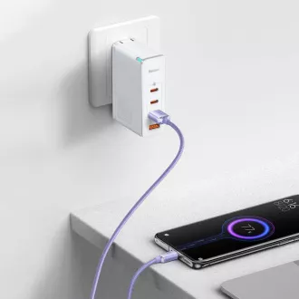 Cablu de date Baseus CAJY000505 Crystal Shine Series USB - USB-C 100W 2m violet