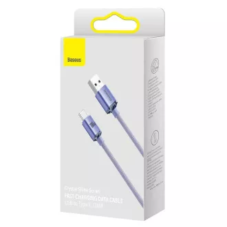 Cablu de date Baseus CAJY000505 Crystal Shine Series USB - USB-C 100W 2m violet