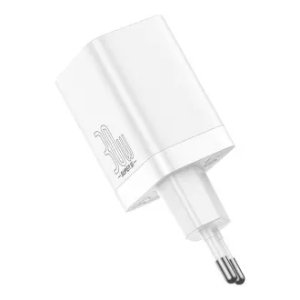 Baseus CCSUPP-E02 Super Si Incarcator Rapid USB + USB-C 30W Alb