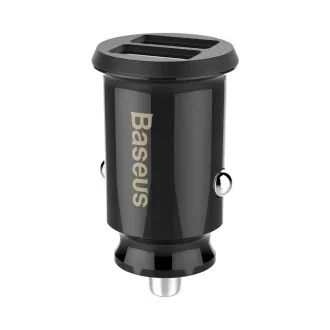 Încărcător auto Baseus CCALL-ML01 Grain 15,5W 2x USB Negru